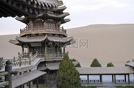 敦煌鸣沙山月牙泉图片下载