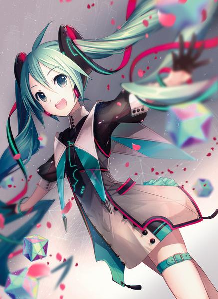 初音未来同人画双马尾蓝发唯美动漫少女可爱二次元女生唯美动漫