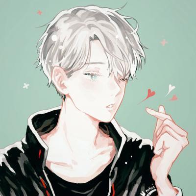 比心手势情侣头像男女比心动漫头像