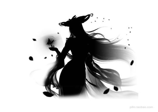 武侠仙侠侠客游戏人物形象剪影古风黑白水墨国风场景png透明免抠设计素材