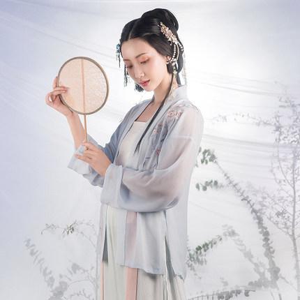 重回汉唐暮雨宋制汉服女夏装日常中国风短褙子抹胸宋裤套装非古装