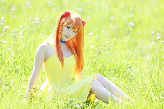 日本美女cos《eva》经典黄裙版明日香(3)