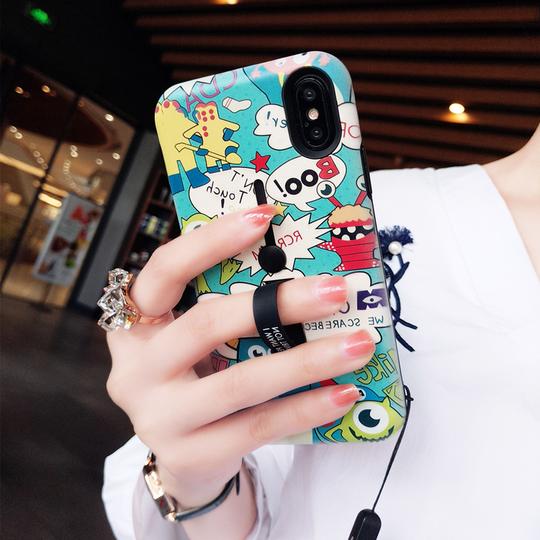 抖音神器同款苹果x手机壳8plus新款iphone7防摔6s网红ins超火挂绳
