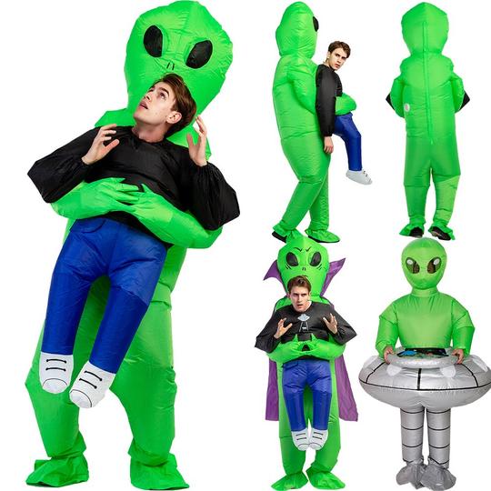 抖音同款搞笑卡通人偶服装外星人蹦迪装扮道具外星人绑架充气