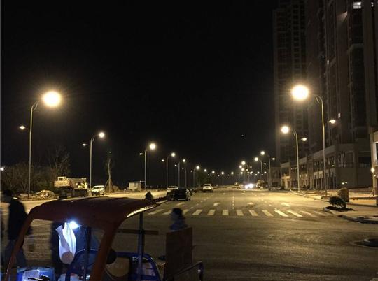 欧式路灯街道夜景