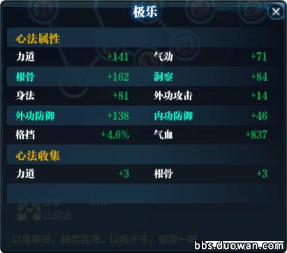 资讯心法属性:6重加满之后的属性是这样的(毕竟是冷门的小心法