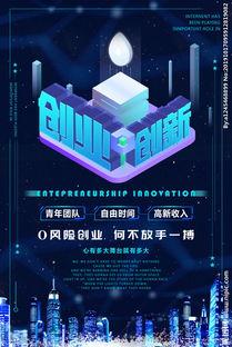 创新创业海报手绘