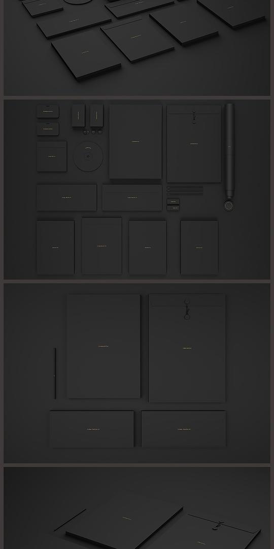 vi设计智能贴图黑色名片提案神器样机下载模板素材手提袋logovi应用