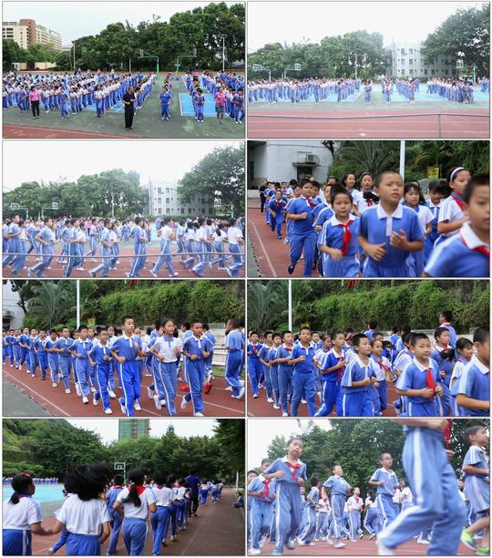 阳光体育学生跑步体育锻炼青少年增强体质健康运动视频素材