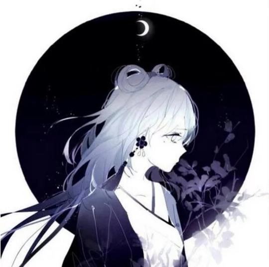 动漫黑白情头基头暖男荧光系制服基腐插画壁纸背景女头