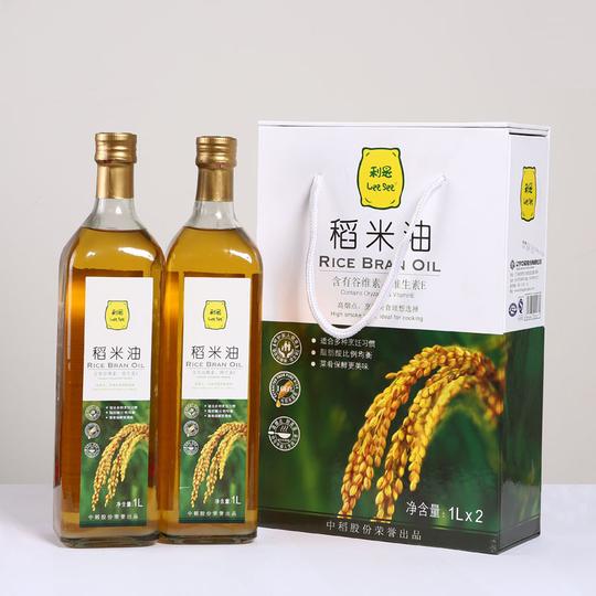 食用油米糠油利是喜稻稻米油礼盒玻璃瓶装