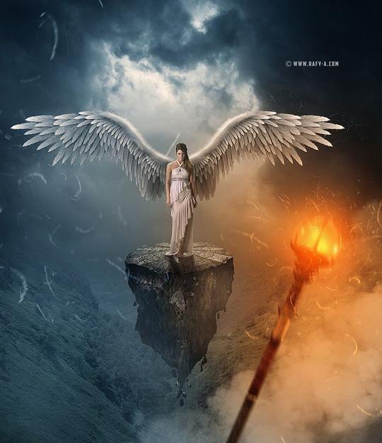 奇幻场景ps教程ps唯美人物后期合成调色教程全部附素材rafyalfazr电商美