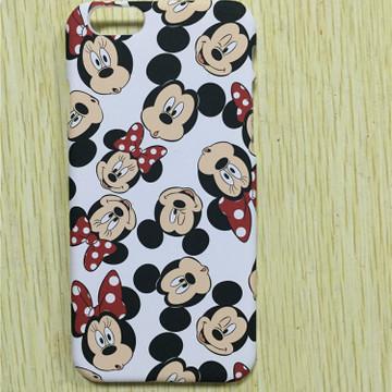 厂家批发定制iphone6手机壳pc白底纸水贴迪斯尼品牌手机壳