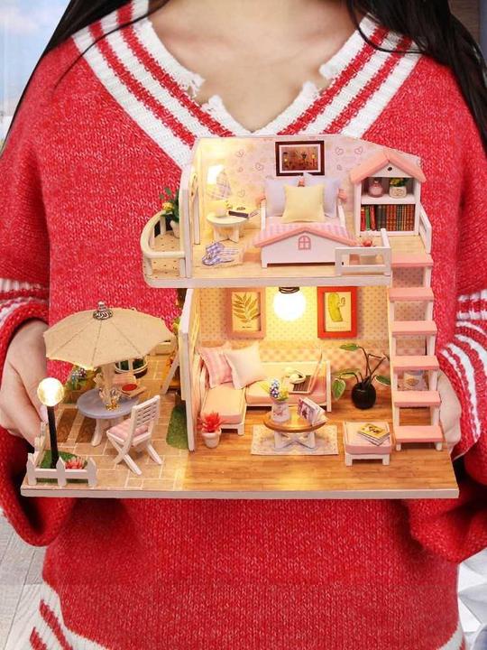 玩具房布置抖音同款玩具网红玩具儿童房子玩具屋木头迷你仿真娃娃