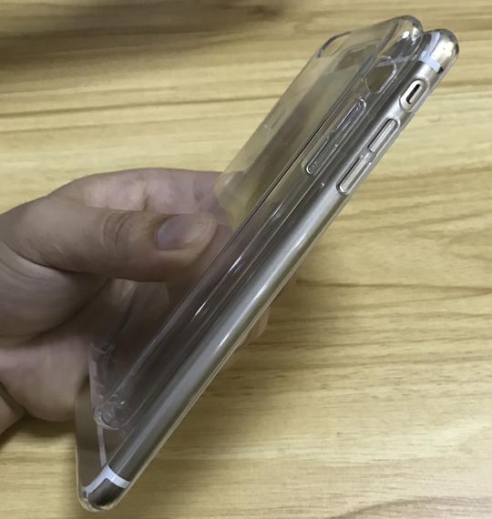 高透光亮四边包光面纯pc无夹线合模线苹果7手机保护壳素材