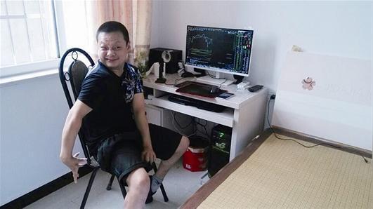 脑瘫男子自学炒股半年时间翻倍赢利赚8万图