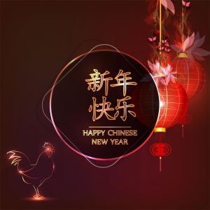 2019年喜庆中国风春节新年快乐海报祝福语灯笼ai设计素材(29)