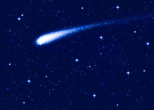 繁星下流星素材