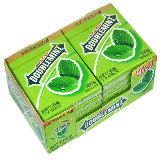 绿箭薄荷口香糖持久清新配方12片装32g*10盒薄荷味【图片价格品牌评论】-京东