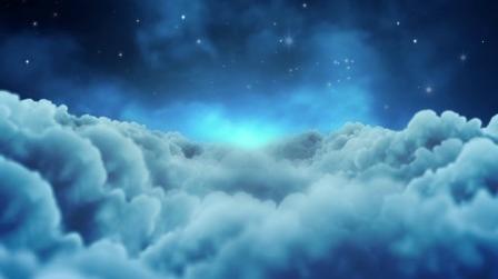 506-动态视频幽暗天空的云繁星梦幻夜晚满天动态视频背景素材