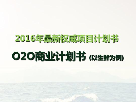 2016年最新电商o2o商业计划书众筹项目创业众创空间计划书方案ppt