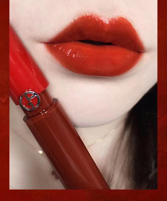 armani阿玛尼唇釉口红红管烂番茄405显白女神需要