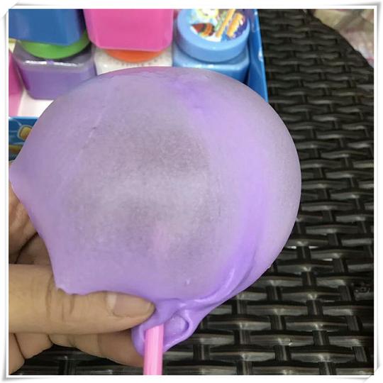 韩版创意彩色粘土可吹泡泡棉花泥slime橡皮泥diy戳戳泥解压发泄泥