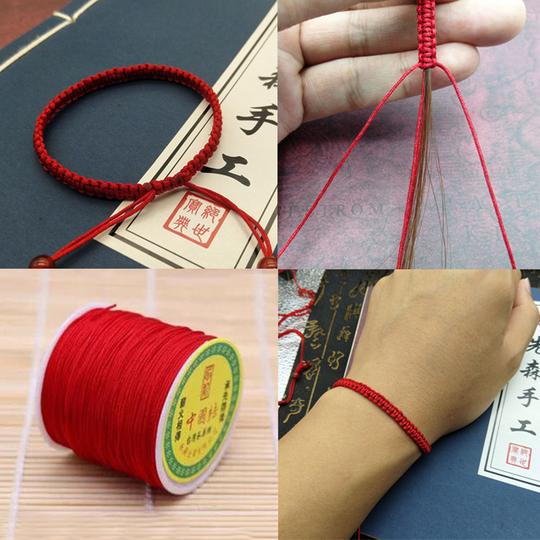 diy手工制作材料串珠72#线ab玉线项链抖音编头发红绳编织手链