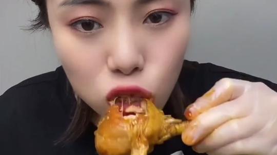 鸡腿，声控，解压，美食，咀嚼音，食音，爱剪辑，搬运工