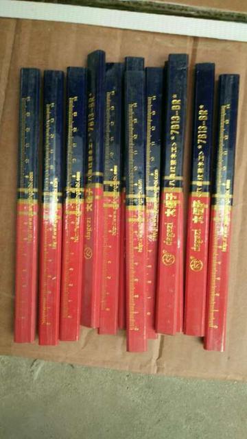 批发大个子(红蓝)铅笔扁形大个子木工铅笔木工划线专用铅笔