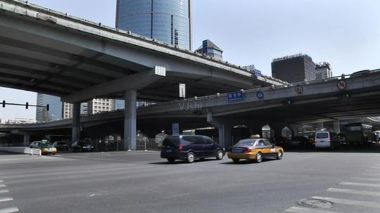 夏天北京车流街道人群空镜_1280x720_高清视频素材(:)