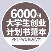 大学生创新创业计划书模板范文ppt商业策划项目科技青春word范本
