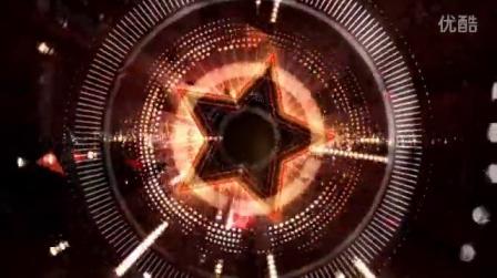 d09动感绚丽激光灯光秀五角星酒吧led高清视频素材