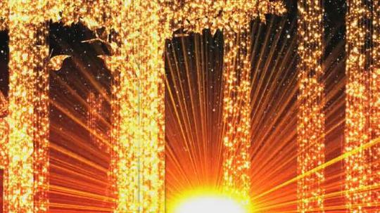 特效阳光金色太阳光芒高清视频动态素材背景抽象梦幻唯美