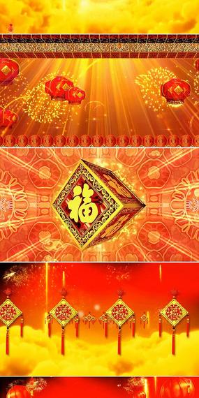 三百六十五个祝福演出背景led视频素材喜庆背景