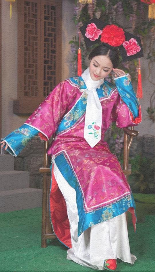 旗袍古装女古代公主满族宫廷贵妃娘娘服装装妃子学生还珠格格清朝图片