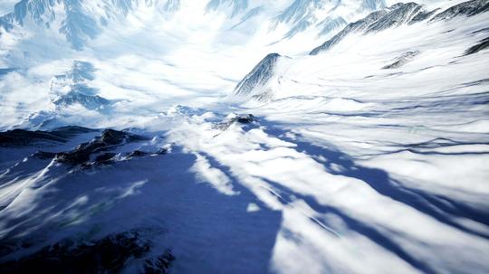 4k三维雪山穿梭背景视频_3840x2160_高清视频素材下载