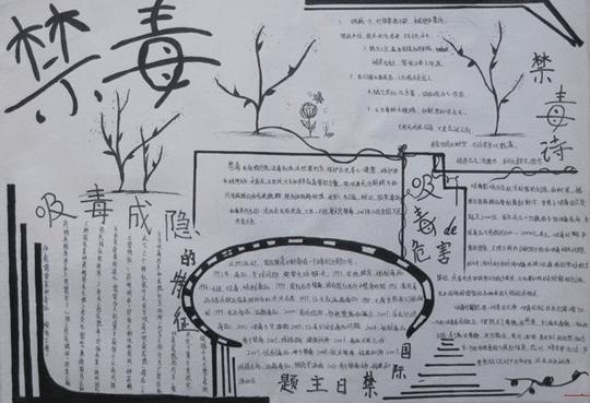 关于小学生简单禁毒手抄报的样板素材