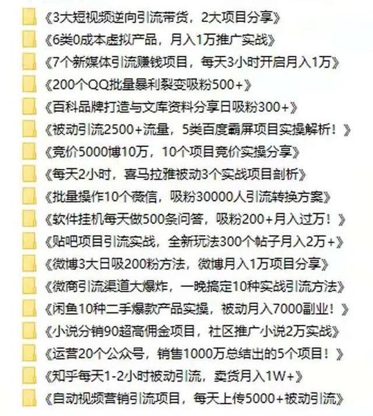 新知达人,如何成为有钱人?这套网络营销推广资料为你指明方向，助你快速翻身，免费送!