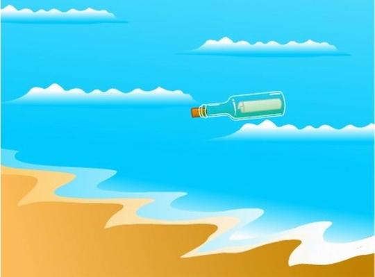 卡通漂流瓶falsh动画