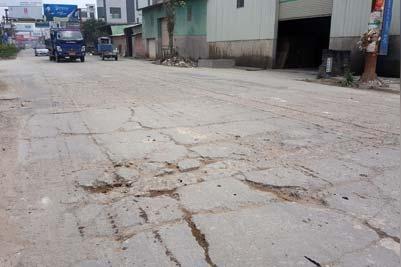 古巷镇古竹公路破损严重崎岖难行尘土飞扬