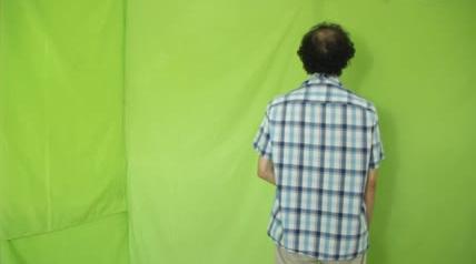 couplepointingbackviewongreenscreen绿布抠像素材