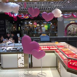 珠宝店装饰道具内衣店情人节氛围布置浪漫爱心粉色摆件吊饰创意