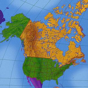 美国、加拿大和格陵兰岛等地区