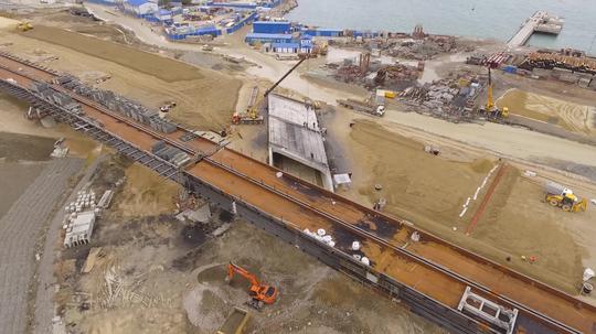 4k航拍桥梁高速公路施工工程_3840x2160_高清视频素材