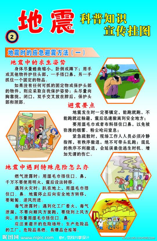 地震知识宣传图图片