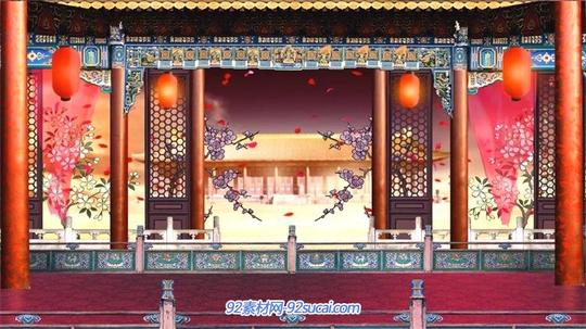 中国风戏曲戏剧舞台演出晚会led大屏幕高清动态视频背景素材