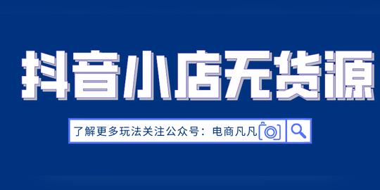一个人也能做的电商?-抖音小店无货源，全新创业模式