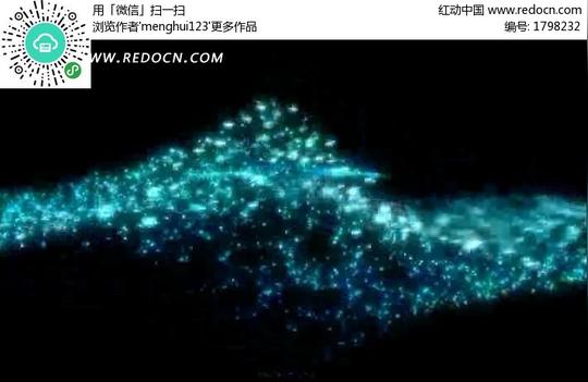 炫蓝粒子高清led屏幕视频背景片头素材