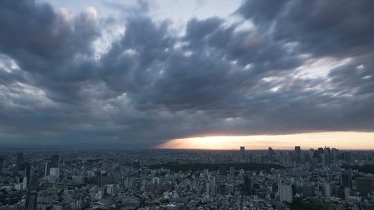 东京日落延时摄影_4096x2304_高清视频素材下载(编号